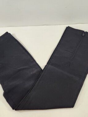 Bebe Black Dress Pants Flare Zipper Leg Stretch Size 2P USA Y2K VTG